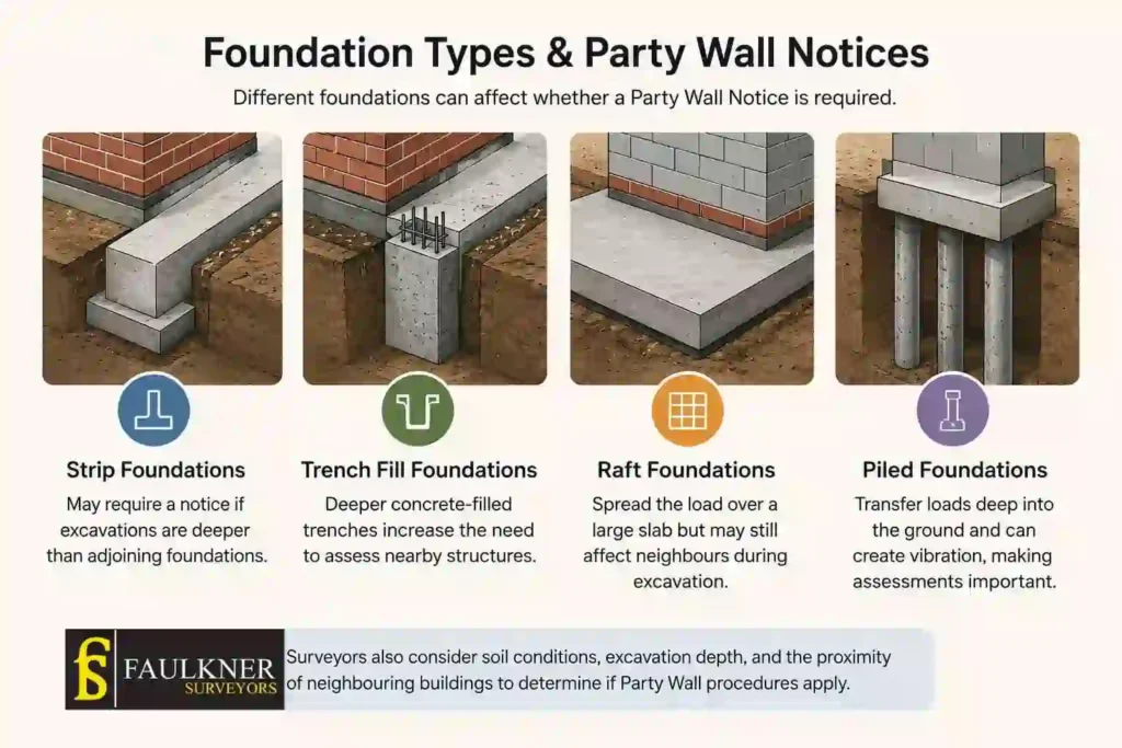 How Do Construction Methods Affect Party Wall Requirements? A Homeowner’s Guide 1 How Do Different Foundation Types Influence Party Wall Notices Brixton?
