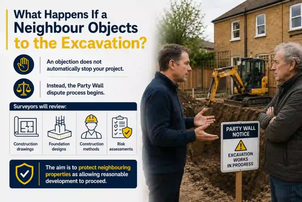 The Complete Guide to Section 6 Excavation Notices 3 What Happens If a Neighbour Objects to the Excavation Brixton